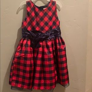 Cat & Jack plaid dress.  Navy and red size 7/8.